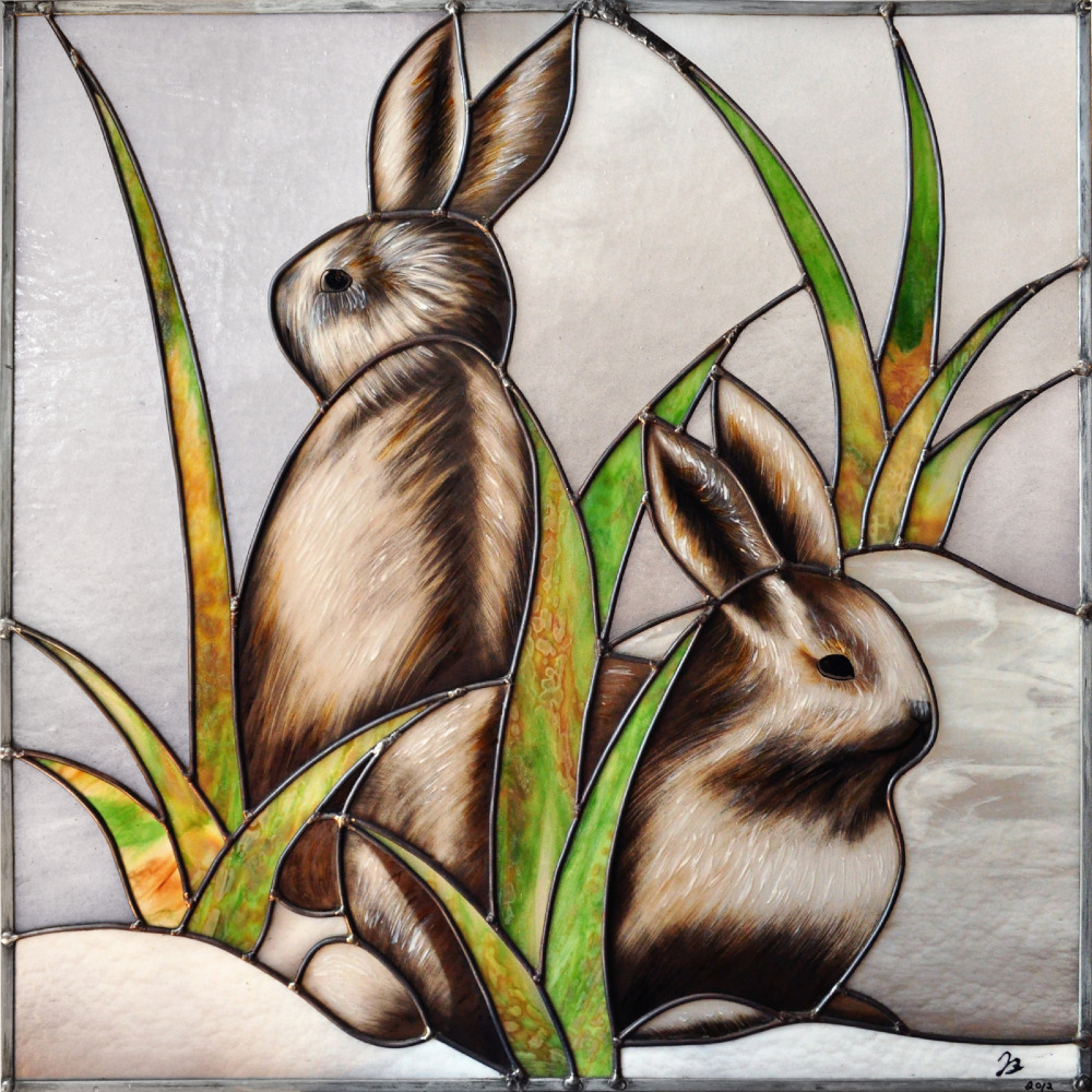 bunny stained glass by Jezebel