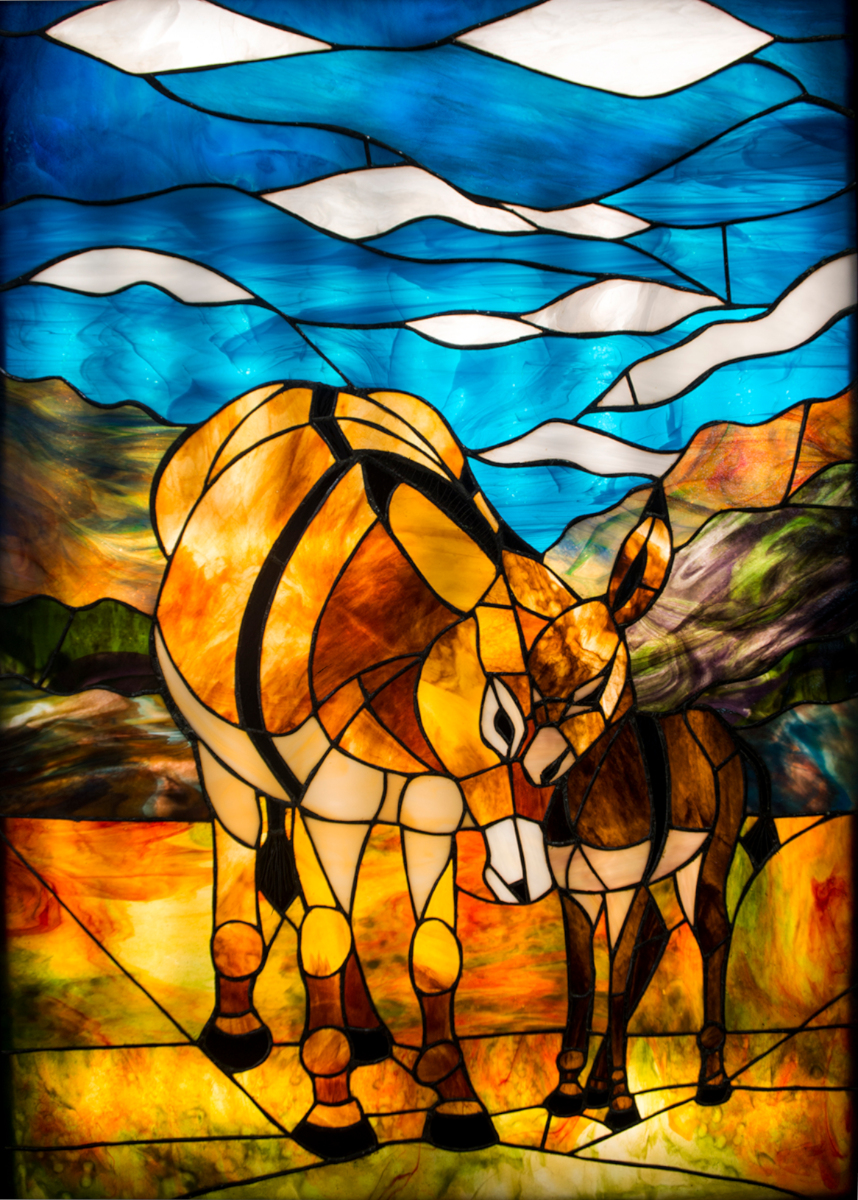 burro stained glass by Jezebel
