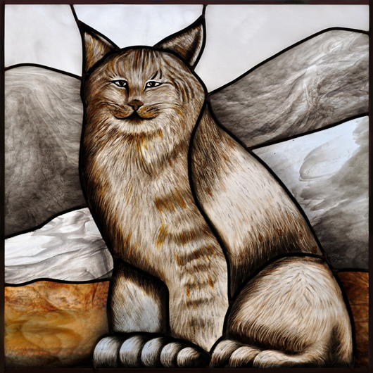 lynx stained glass by Jezebel