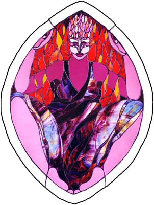 Birth of the Mother stained glass artwork by Jezebel