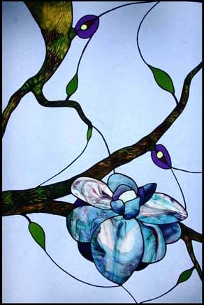 Blue Tranquility stained glass artwork by Jezebel