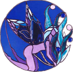 Fairy stained glass artwork by Jezebel