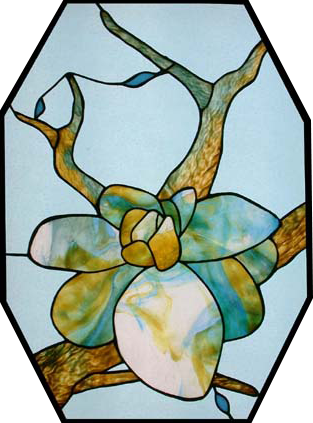 Lotus 3 stained glass artwork by Jezebel