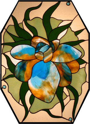 Magnolia Stained Glass stained glass artwork by Jezebel