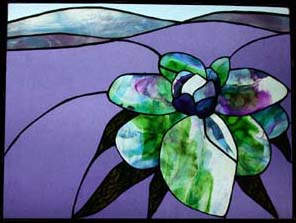 Purple Desert stained glass artwork by Jezebel