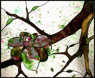 Spring Flora stained glass artwork by Jezebel